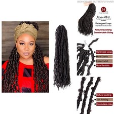 BOHOBABE Long Butterfly Locs Crochet Hair 24 Inch 8 Pack 4# picture