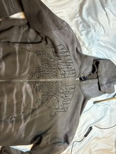 Ninth Hall Full Zip Distressed Grey Jacket Size XL picture