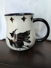 Potters Studio Flying Witch Stoneware  Halloween MUG New picture