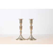 Vintage Danish Handmade Brass Candlestick Holders | Mid-Century Scandinavian picture