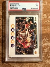 2008-09 Topps Kobe Bryant #24 Gold Foil PSA 7 LeBron James SSP Low Pop picture