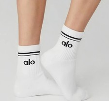 alo-Black White Socks Size S (2-Pair) picture