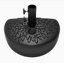 Pure Garden 34 lb Fillable Adjustable Weighted Half-Round Umbrella Base Black picture