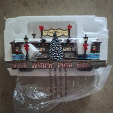 Hawthorne Village Train Accessory Coach & Rail Diner  Christmas Themed picture