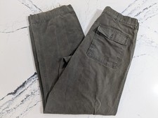 Vintage Y2K GAP Field Officer Pants Olive Green Moleskin 34x33 Military Baggy picture