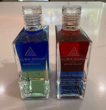 Aura-Soma Equilibrium (2) Healing Oils #29 and #111 Red/Blue and Blue/Olive picture
