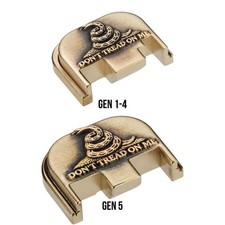 NDZ Brass 3D Slide Cover Back Plate Fits Glock 17 19 20 23 26 45 47 Gen 1-5 picture