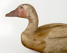 RARE 23” Quebec Snow Goose Decoy Attr. André Brosseau Original Paint picture