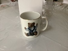 Vintage 1992 Ralph Lauren Polo Bear Wedgwood Mug Gold Trim Made in England Rare picture