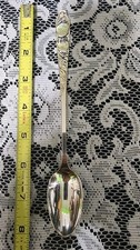 RARE WALLINGFORD EMBOSSED LEMONS & LEAVES PATTERN SILVERPLATED ICED TEA SPOON 🧋 picture