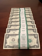 Pack of (20) NEW $2 Bills Uncirculated Consecutive Serial# Two Dollar CRISP picture
