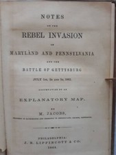 1864 1st ed Notes on the Rebel Invasion of Maryland & Pennsylvania at Gettysburg picture