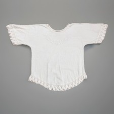 Juanita Banana Ropa De Manta Mexico Top Women’s M White Embroidered Boho Cotton picture