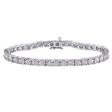 AMOUR 1/4 CT TW Diamond Tennis Bracelet In Sterling Silver picture