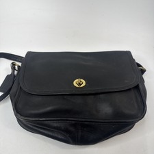 COACH Vintage City Black Leather Crossbody Shoulder Bag Handbag Purse 9790 picture