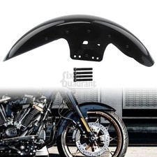 Vivid Black Short Front Fender Fit For Harley Touring Electra Glide Road King picture