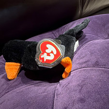 💎 RARE - Ty Beanie Baby - KOREAN CAW THE CROW 3rd Gen Hang/1st Gen Tush Mint picture