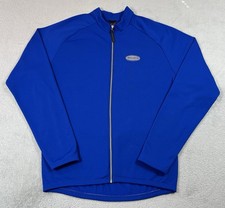 Vintage Giordana Cycling Jacket Mens XL 5-52 BlueFull Zip Fleece Made in Italy picture