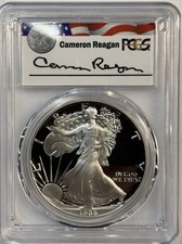 1986-S Proof Silver Eagle PCGS Reagan Legacy Cameron Reagan PR69 picture