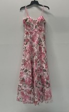 Mi ami for Francesca's Women's Pink Floral Spaghetti Strap Maxi Dress Sz S picture