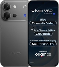 Vivo V80 ( 256GB | 8GB RAM | Stellar BlacK)NFC Snapdragon 7 Gen 4 Global Version picture