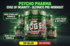 PSYCHO PHARMA EDGE OF INSANITY Pre Workout Energy Focus Endurance 25 Servings picture