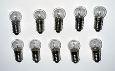 Ten C6 (E10) 15V 4.5W Replacement Bulbs To Relamp Matchless Stars Bubble Lights picture