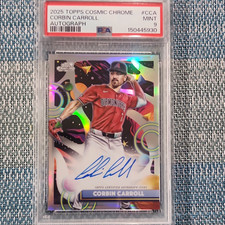 Topps 2025 Cosmic Chrome Corbin Carroll Auto #CCA Diamondbacks PSA 9 LOW POP picture