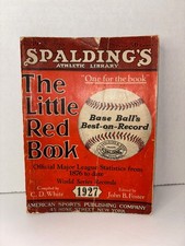 Spalding's The Little Red Book 1927 Baseball MLB Statistics World Series picture
