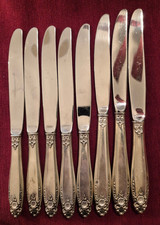 8 Sterling Handled International Prelude Dinner Knives  5 @ 8.75