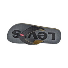 Levi's Kyle Sport B Mens Flip Flops Sandals Slides Shoes Black/Tan NIB picture