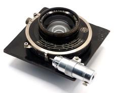 Hugo Meyer Gorlitz Satz Plasmat f4.5 6 inch 150mm Lens in Compur Shutter Clean picture