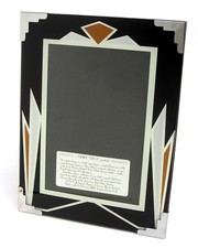 Vintage 1997 Black Reverse Painted Glass Art Deco Movie Star Frame 4 x 6 Image picture