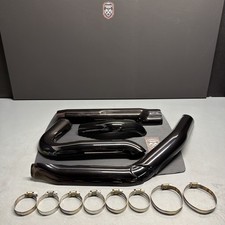HARLEY TOURING M8 CVO HEAT SHIELDS BLACK SCORTCHED CHROME OEM picture