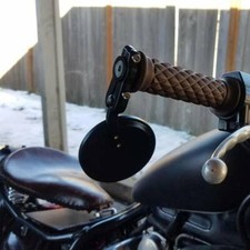 Cafe Racer Black Round Motorcycle 7/8