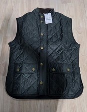Barbour Men's Olive Green Lowerdale Quilted Gilet Full Zip Vest Sz Extra Large picture