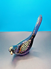 Fenton Medallion  Plum Bird of Happiness 22K Gold, Hand painted K Brightbill picture