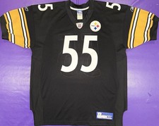 Authentic Joey Porter #55 Pittsburgh Steelers On Field Vintage Reebok Jersey 50 picture