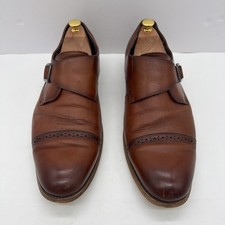 Stacy Adams Desmond Shoes Cap Toe Monk Strap Cognac Leather 25162-221 Men’s 14 M picture