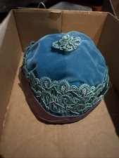 1940s /50s Women’s Red Velvet Hat  picture
