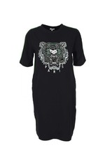 Kenzo Women's Short Sleeve Dress Size S Floral Print Black Multicolor picture