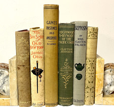 Antique Decorative Book Lot 6 First Editions Illust'd Gilt 1864-1914 California picture