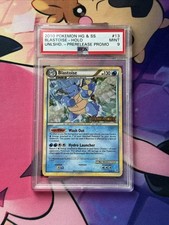 BLASTOISE 2010 POKEMON HG & SS UNLEASHED HOLO PRERELEASE STAMP PROMO 13/95 PSA 9 picture