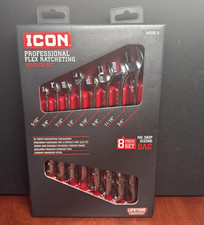 Icon WRFS-8 Professional Flex Ratcheting Wrench Set 8-Piece NEW (4281) picture