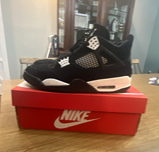 Jordan Air Jordan 4 Men’s Mid Top Basketball Sneakers Black/White Lace-Up picture