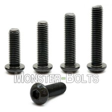 M5 Button Head Socket Cap Screws, 12.9 Steel w/ Black Ox ISO 7380, 0.80 Coarse picture