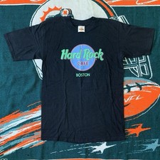 Vintage 80s 90s Hard Rock Cafe Boston T-Shirt Made in USA Single Stitch Size L picture