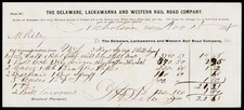 1868 Delaware Lackawanna and Western Railroad Nicholson PA Victorian Freight Rec picture