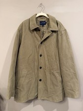 Vintage J Crew 90s Barn Jacket Men’s Large Tan Green Preppy picture