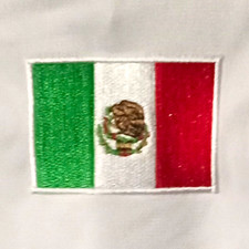 Mexico National Team Soccer Jacket - White Full Zip Flag Patch, Size 2X picture